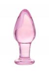 Анальная втулка Sexus Glass, стекло, розовая, 10 см, D 4 см