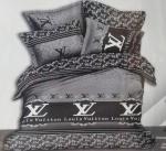 Двуспальное постельное бельё Loues Vuitton с фирменным пакетом