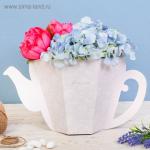 Коробка-чайник «Цветы», 39 × 35 см