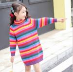 Платье-свитер утепленное для девочки RE-06-1