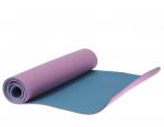 SF 0402 Коврики для йоги 183*61*0,6 TPE двухслойный фиолетовый (Yoga mat 173*61*0,6 TPE violet/sky)
