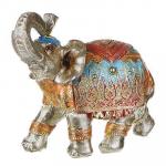 Фигурка в форме слона, 13,5х14,5х5,5 см, полистоун
