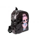 Стильный детский рюкзак Beby_Girls из износостойких материалов черного цвета.