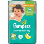 PAMPERS Подгузники Active Baby-Dry Maxi Plus (9-16 кг) Упаковка 18