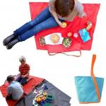 Раскладной детский коврик - сумка для игрушек