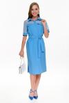 Платье в стиле Сафари (голубой) Р11-972