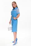 Платье в стиле Сафари (голубой) Р11-972