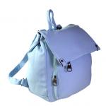 См. описание. Стильный женский рюкзак Techer_Trovls  из эко-кожи голубого цвета.
