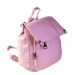 См. описание. Стильный женский рюкзак Techer_Trovls  из эко-кожи цвета бледно-розовой пудры.