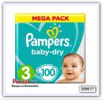 Подгузники Pampers Baby Dry S3 - 100 шт.