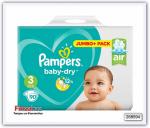 Подгузники Pampers Baby Dry S3 - 90 шт.