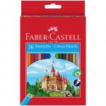 Карандаши цветные Faber-Castell, 36цв., заточен., картон, европодвес, 120136