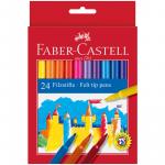 Фломастеры Faber-Castell, 24цв., смываемые, картон, европодвес, 554224