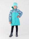 Пальто для девочки дошкольной группы, утеплённое, на флисовой подкладке - зима