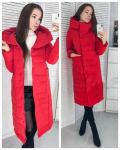 Болоневое пальто крупные карманы red DIM