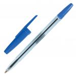 Ручка шариковая масляная STAFF Office, корпус тонированный синий, 1мм, линия 0,7мм, синяя, 142962