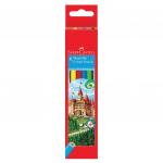 Карандаши цветные FABER-CASTELL, 6 цветов, картонная упаковка с подвесом, 120106
