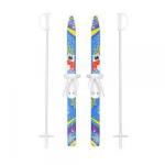 Лыжи детские Лыжики-пыжики с палками 75/75 см blue