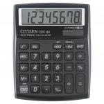 Калькулятор настольный CITIZEN CDC-80BKWB, МАЛЫЙ (135x109мм), 8 разрядов, двойное питание, ЧЕРНЫЙ