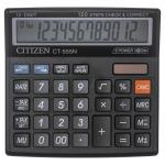 Калькулятор настольный CITIZEN CT-555N, МАЛЫЙ (130x129мм), 12 разрядов, двойное питание