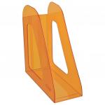 Лоток вертикальный для бумаг СТАММ "Фаворит"  (235х240 мм), ширина 90 мм, тонирован. оранжевый,ЛТ716