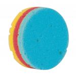 Мочалка-губка, цветной поролон слоями, 11г (в4*диам.11см) Круг Радуга, TIAMO Original, 7730