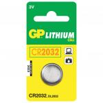 Батарейка GP Lithium, CR2032, литиевая, 1 шт, в блистере,  CR2032-C1
