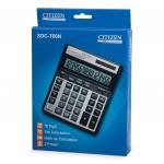 Калькулятор настольный CITIZEN SDC-760N (204x158мм), 16 разрядов, двойное питание