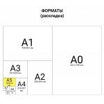 Бумага офисная МАЛОГО ФОРМАТА (148х210), А5, класс C, STAFF, 80 г/м, 500 л, белизна 149%(CIE),110446