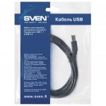 Кабель USB 2.0 AM-BM, 1,8 м, SVEN, для подключения принтеров, МФУ и периферии