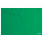 Папка-конверт с кнопкой ERICH KRAUSE "Classic", A4, до 120л, непрозрачная,зелен, 0,18мм, 42925,47111