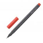 Ручка капиллярная FABER-CASTELL "Grip Finepen", КРАСНАЯ, трехгранная, корпус черный, 0,4мм, 151621