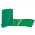 Папка на 4 кольцах с передним прозрачным карманом BRAUBERG, 50мм, картон/ПВХ, зеленая,до 300л,223532