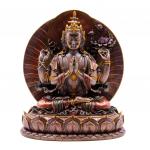 Авалокитешвара WU-71324-B4 мраморная крошка и смола Будда бесконечного сострадания 25.5см