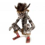 Фигурка деревянная LEG02-80W Абориген-защитник с рогами и дубинкой от мозгоклюев 80см Албезия