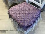 Сидушка подушка на стул с кружевом 1050-13