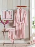 Набор из женского халата и полотенец Philippus Zenit, светло-розовый                             (mt-200183-gr )