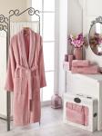 Набор из женского халата и полотенец DO&CO GOLD, розовый                             (mt-200259-gr)