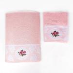 Комплект из 2-х полотенец Arya Rosalina (50*90 см, 70*140 см), розовый                             (ar-101386)