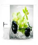 Штора для ванной "Сочная орхидея", 145*180 см                             (s-104189)