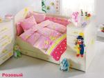 Комплект постельного белья Altinbasak VAK VAK (Новорожденный), розовый                             (kr-261-9-CHAR001)