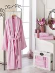 Набор из женского халата и полотенец DO&CO GOLD, светло-розовый                             (mt-200250-gr)