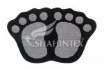 Коврик Shahintex Лапки Microfiber совмещенные, серый 50                             (sh-200094-gr)