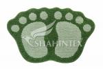 Коврик Shahintex Лапки Microfiber совмещенные, зеленый 52                             (sh-200096-gr)