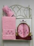 Комплект из 2-х полотенец Merzuka Prestij в коробке (50*90; 70*140), светло-розовый                             (mt-100933)