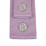 Комплект из 2-х полотенец с вышивкой Arya Sema (50*90 см, 70*140 см), лиловый                             (ar-101388)
