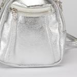 Сумка женская искусственная кожа GR-1662  (рюкзак-мини),  2отд,  1внеш карм,  серебро 219140