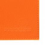 Обложка пропуск/карточка/проездной Premier-V-41 натуральная кожа оранжевый флотер (330)  197853