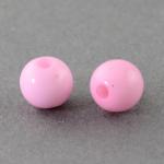 Бусины акриловые Круглые, цвет розовый Диаметр 4 мм Отверстие 1,5 мм Упаковка 10 гр/ около 340 штук