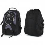 Рюкзак Rise-м-147,  молодежный,  уплотн.спинка,  1отд,  3внеш+1внут карм,  черный/серый 208046